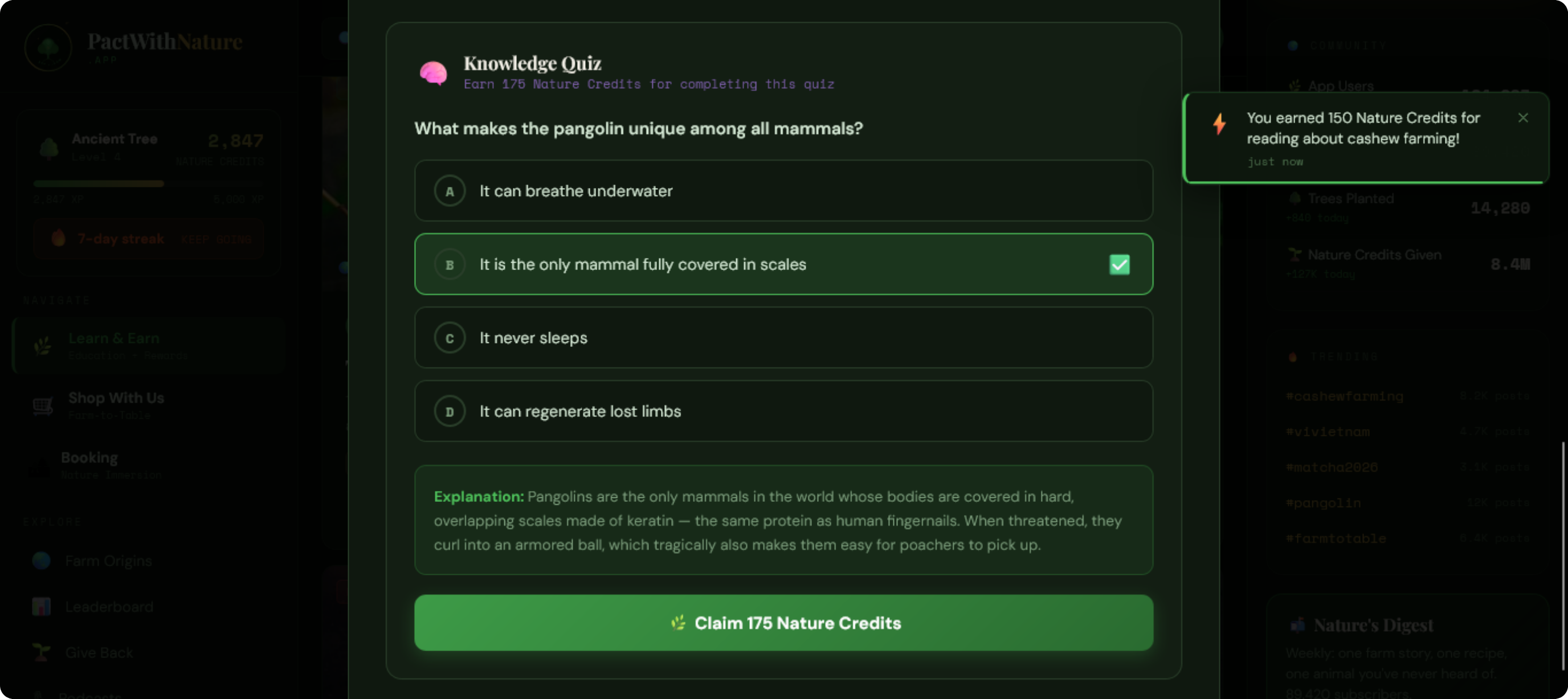 Quiz and Earn Credits